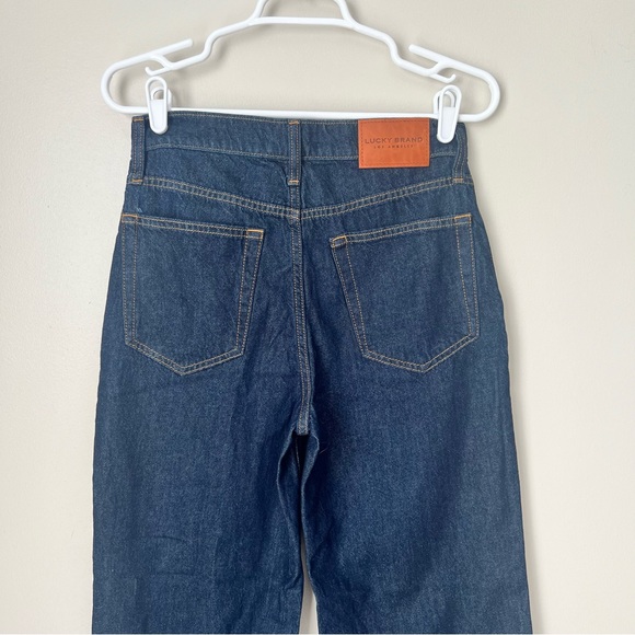 Lucky Brand Women’s Dark Wash High Rise Crop Wide Leg Jeans Size 26 - Picture 6 of 8